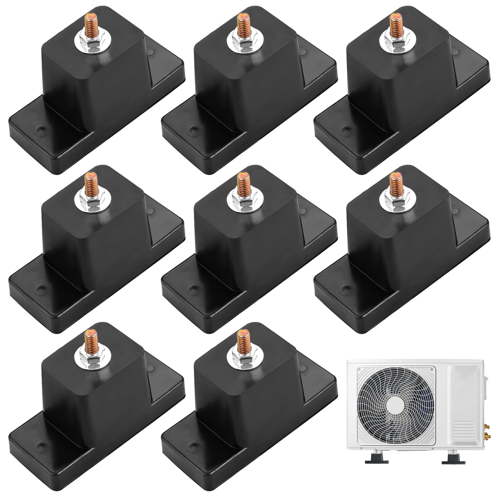 Supports de montage en caoutchouc NATGAI lot de 8 isolateurs de vibration climatiseur mini split