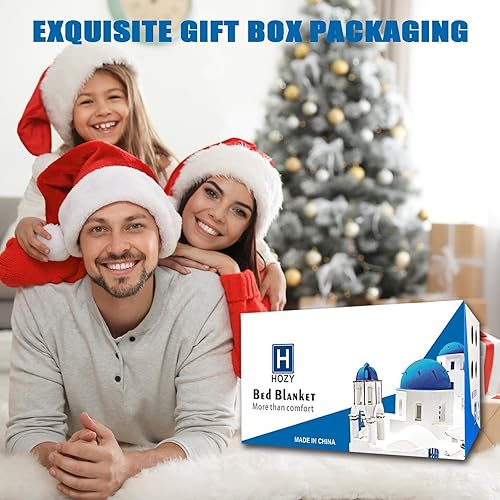 Vista 248 de Hozy - Cobija de forro polar para cama de 330GSM, suave, tela cepillada, muy cálida, para el sofá