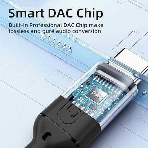 Miniatura 2 de NICE BUDDY Adaptador de auriculares USB C a 0.138 in tipo C a 0.138 in Aux Dongle para S23S23+S23 Ultra Note1010+2020+20+20 Ultra Z fold Google