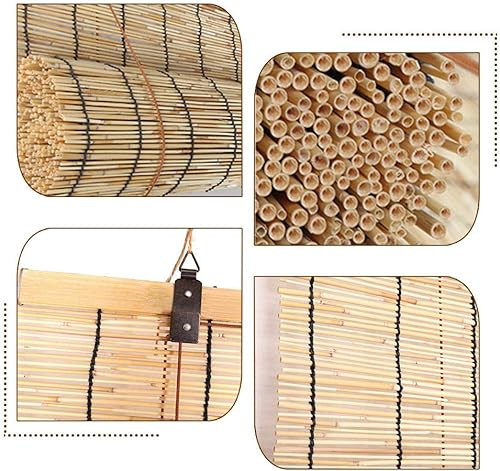 Miniatura 2 de Persianas de bambú para porche, persianas enrollables, cortina horizontal, filtro de luzprotección de privacidad, cortinas romanas, terraza,