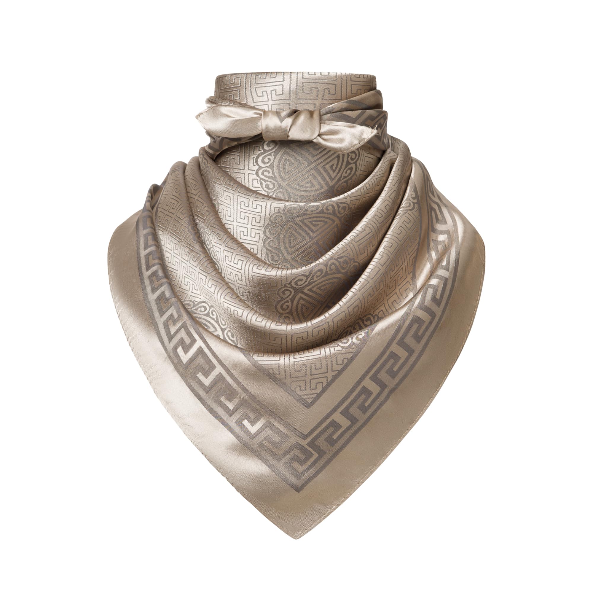 35" Men's Large Square Jacquard Scarf - Cowboy Wild Rugged Style, With Gift Packed
