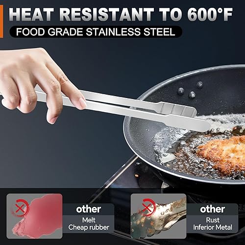 Vista 188 de 12 pinzas pequeñas para servir, minipinzas doradas de 4.3 pulgadas, pinzas de cocina doradas para servir alimentos, barra de café, fiesta de té