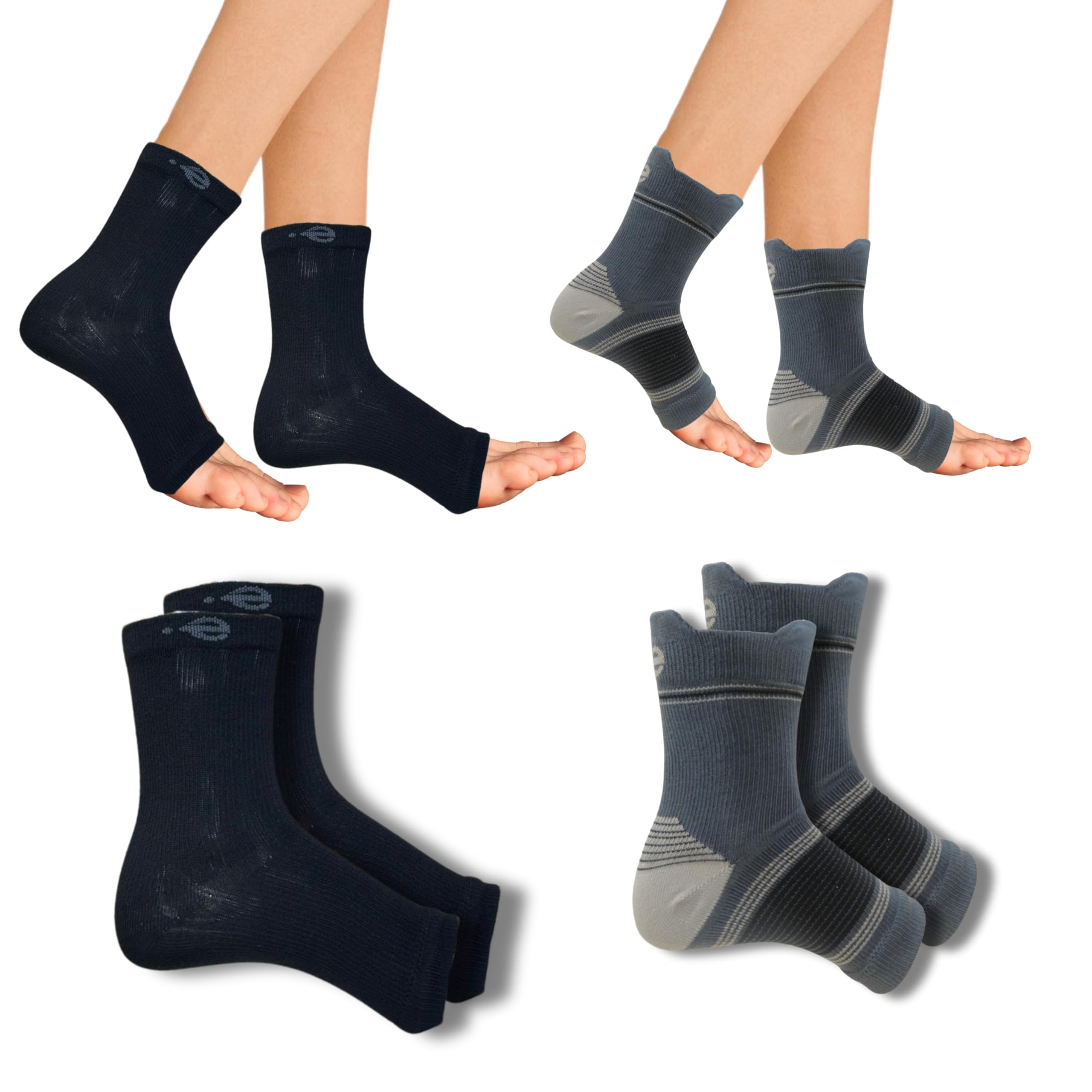 Orthopedic Heel Pain Socks with Gel Cushion | Not a toe separator & Alignment Support | Ideal for Diabetes & Neuropathy