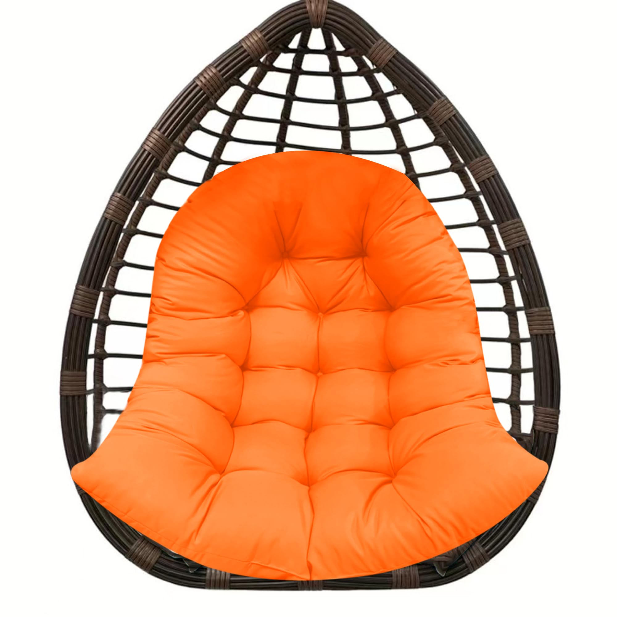 BCKNT Thicken Egg Chair Cushion Replacement, Outdoor Hammock Swing Cushions with Ties, Hanging Wicker Basket Seat Pad with High Elasticity PP Cotton,