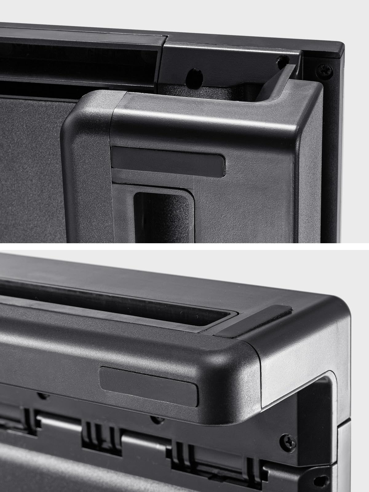 Soporte Ajustable para Monitor con Soporte para Smartphone y Tableta, Soporte Plegable para Ordenador, portátil, Impresora, Superficie de Malla (Negro)