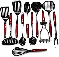 Vista 4 de Chef Craft Select Nylon Jumbo Turner/Espátula, 12 pulgadas, Rojo