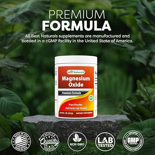 Miniatura 5 de Best Naturals Polvo de óxido de magnesio puro 1 libra