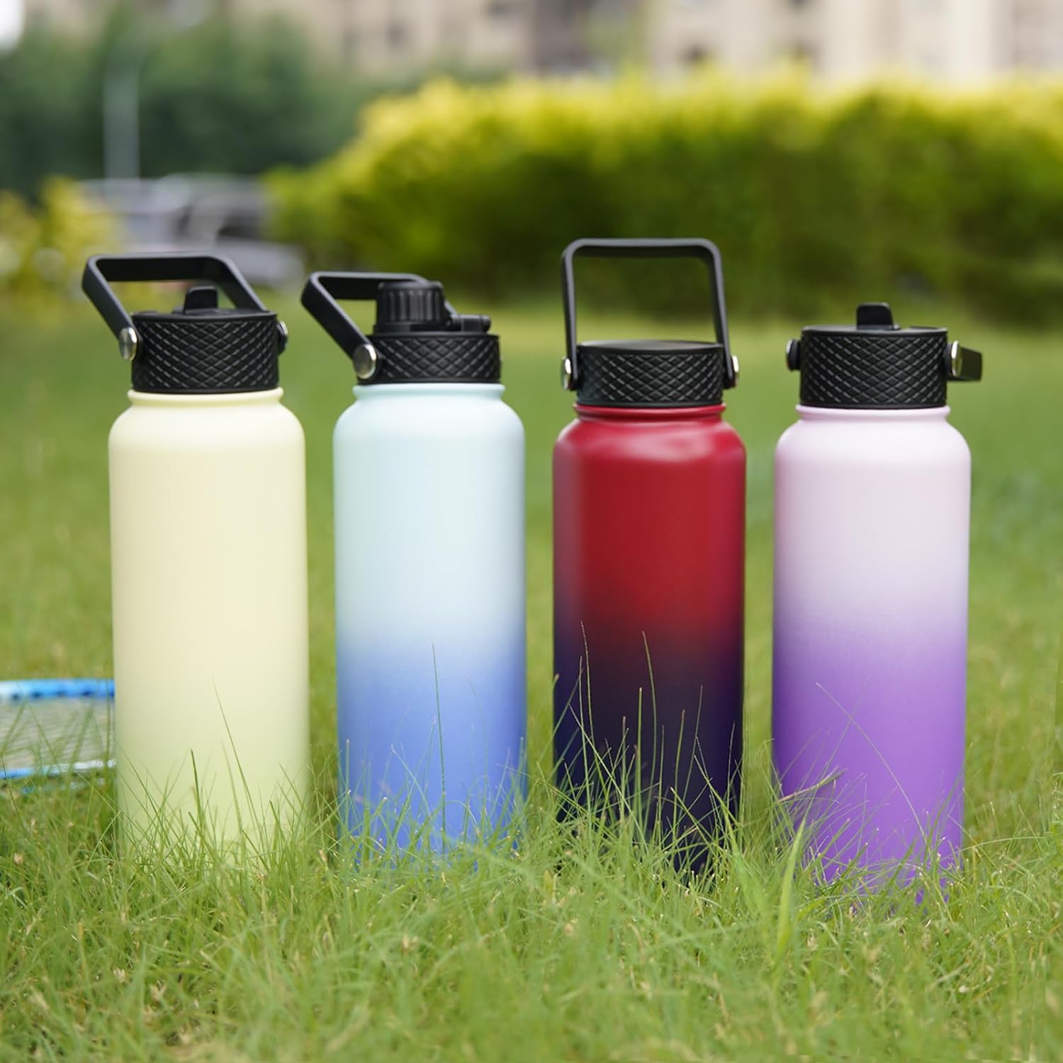 BJPKPK Insulated Water Bottles with Straw Lid, 40oz Cold & Hot Thermo, Stainless Steel Metal Water Bottle with 3 Lids, Reusable Thermo, Cups, Mugs, Tumblers -Avocado - Image 6