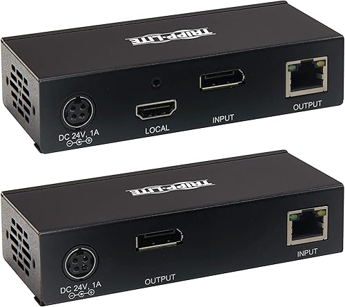 Tripp Lite Kit extensor DisplayPort sobre Cat6 Soporte KVM USB 4K PoC TAA (B127-1A1-BDBD)