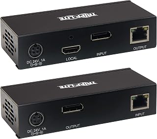 Tripp Lite DisplayPort Over Cat6 Extender Kit KVM Support USB 4K PoC TAA (B127-1A1-BDBD)
