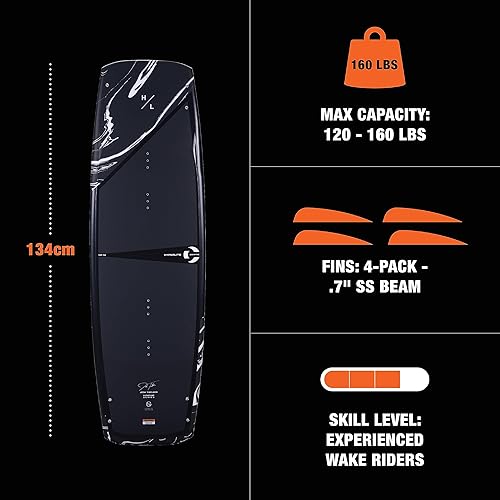 Miniatura 3 de Hyperlite Cryptic Wakeboard + Remix Bindings Wakeboard Paquete - Perfecto para ciclistas intermedios a avanzados