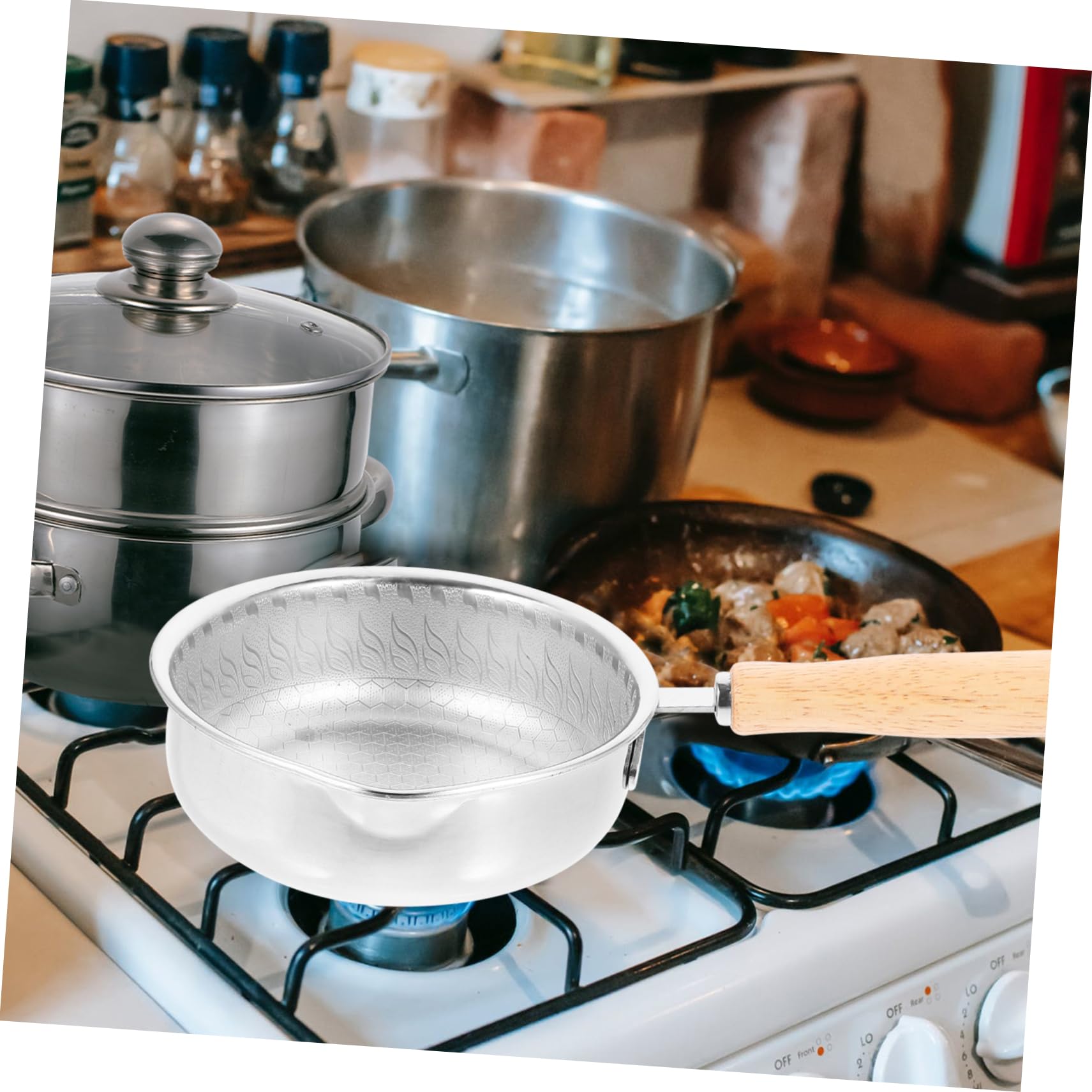 Cabilock Padella Antiaderente in Acciaio 316 Padella Nido D’alveare Per Cucinare Uova, Bistecche e Altri Alimenti Con Fondo Piatto Per Distribuzione Uniforme Del Calore, Manico Comodo Per i