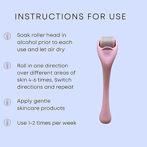 Miniatura 9 de Rodillo Derma de micropunto de acero inoxidable 540, rodillo de microagujas para cara, cuero cabelludo y barba, herramienta de cuidado de la piel