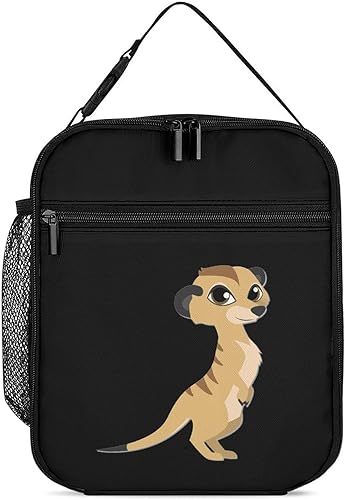 Lindas Meerkats - Lonchera con aislamiento y asa desmontable para trabajo, viajes, picnic