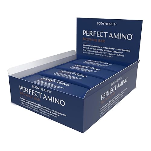 Vista 13 de BodyHealth PerfectAmino Bar Protein Energy Snack con 0.35 oz de proteína, MCT a base de plantas, mezcla de superalimentos, Kosher