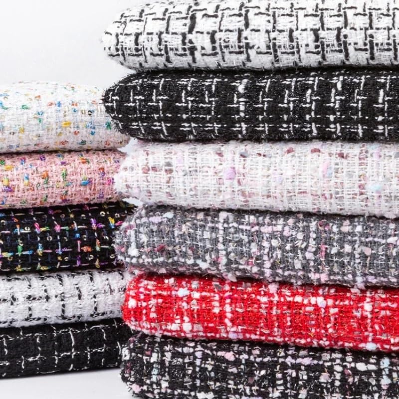 Tradycyjna tkanina tweedowa, Polyacetate Tweed Fabric Multicolor 100cm x 150cm(Color-20)