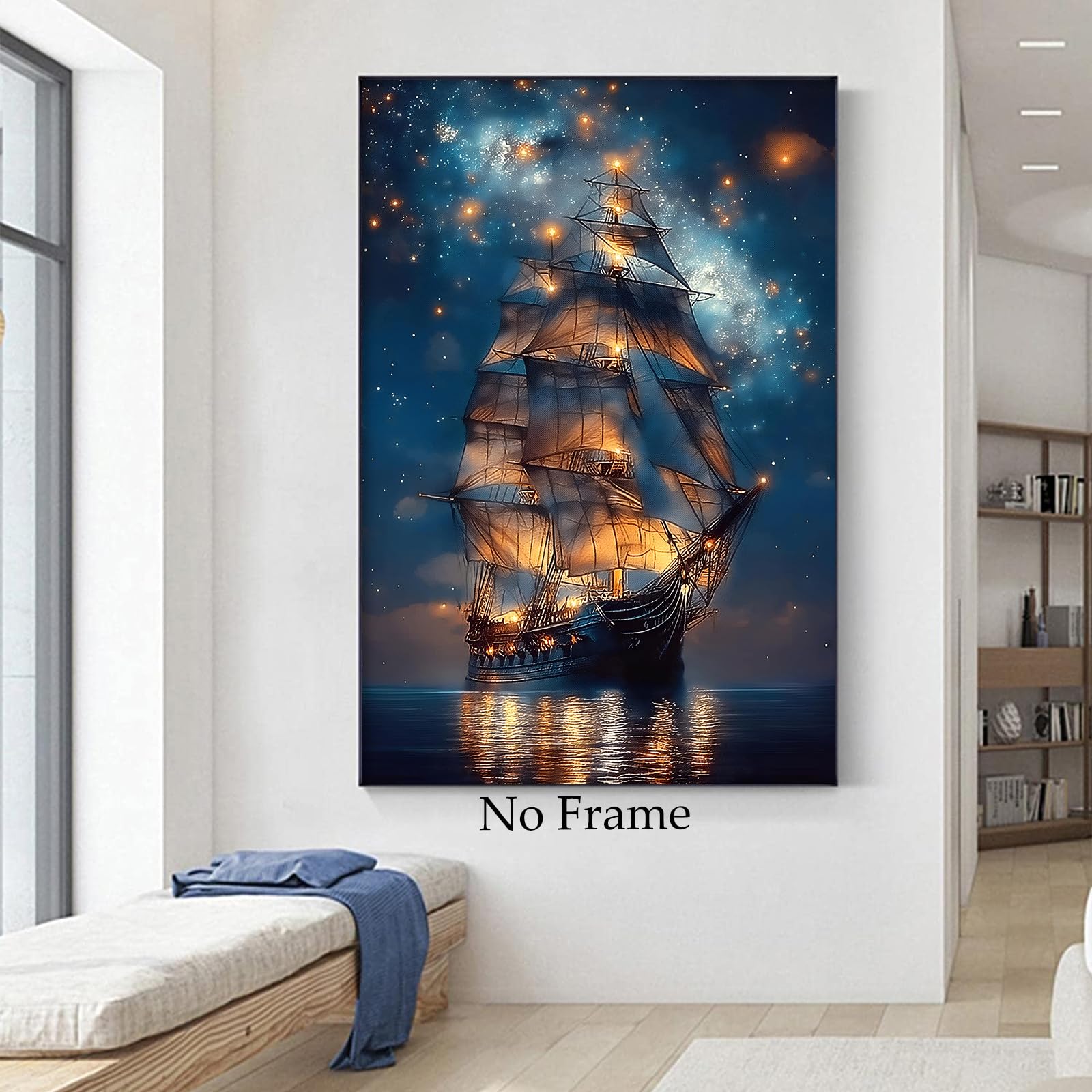 Amazon.com: Abstract Boat Canvas Painting Sailing Ship Poster
