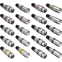 EBXYA 3 Pins XLR 10 Colored Pairs Male Female DMX Mic Replacement Plugs