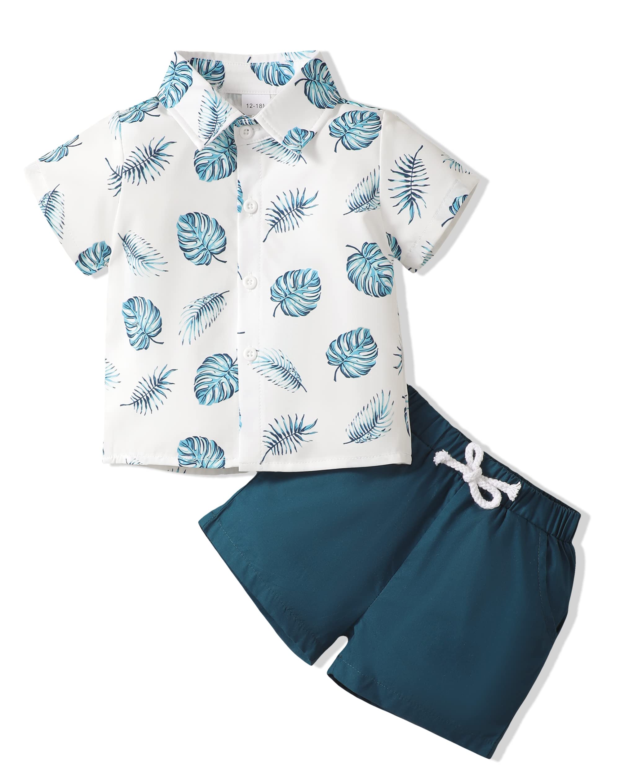 Renotemy Toddler Baby Boy Clothes Summer Outfits Infant Boy Clothing For Little Kid Shorts Sets