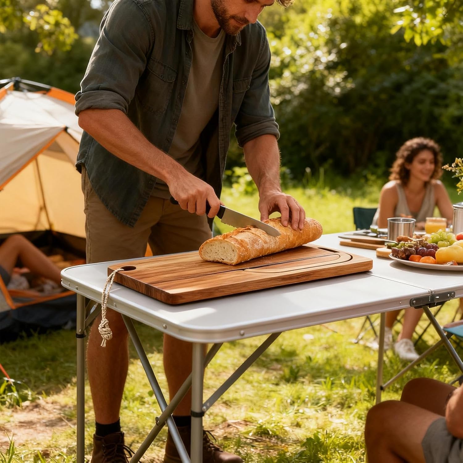 Bread Bow Knife 8 Inch - With Matching Crumb Tray, Universal Left Right Handed Design, Serrated Steel Blade, Rustic Farmhouse Kitchen Tool, Bagel Loaf Slicing Gadget | for Bakers Restaurants