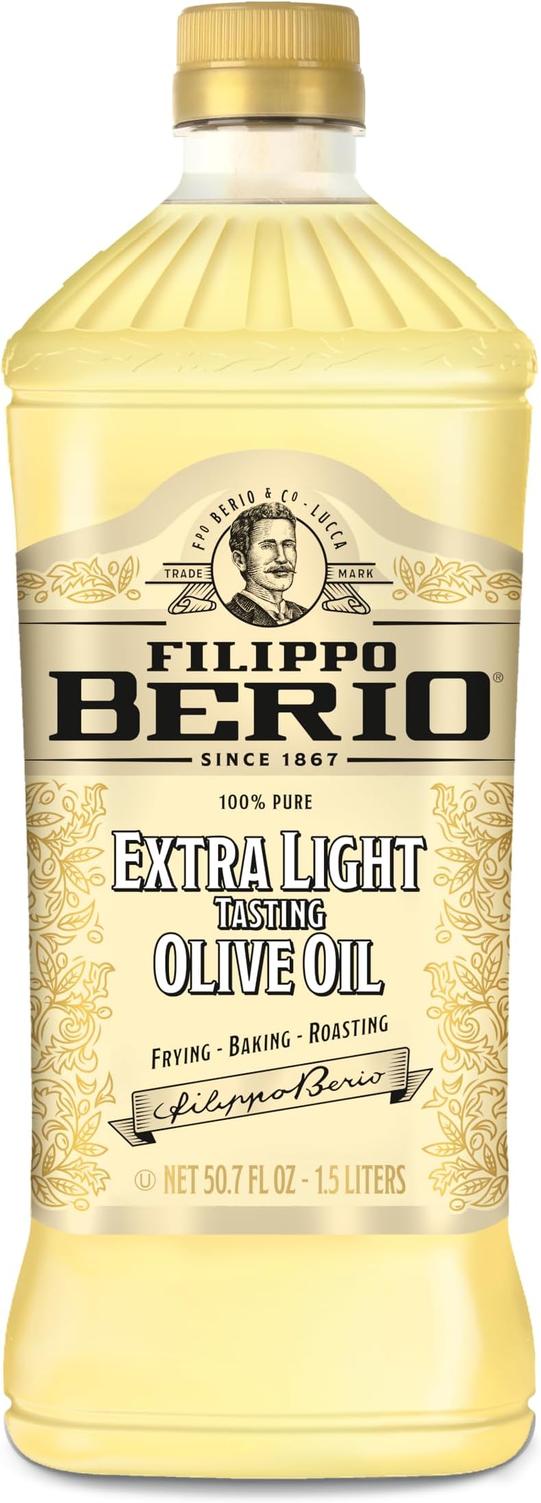 Filippo Berio Extra Light Tasting Olive Oil, 50.7 Ounce rPET Bottle