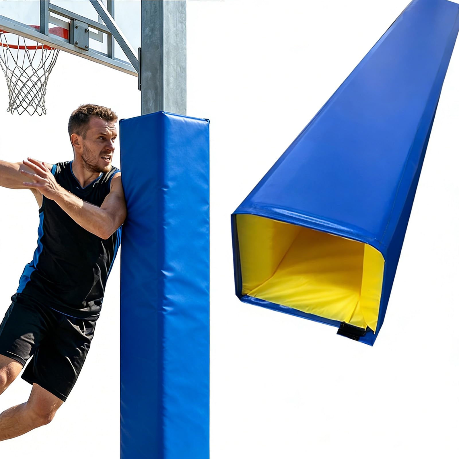 Rembourrage de poteau de basket pour sécuriser les jeux au sous-sol
