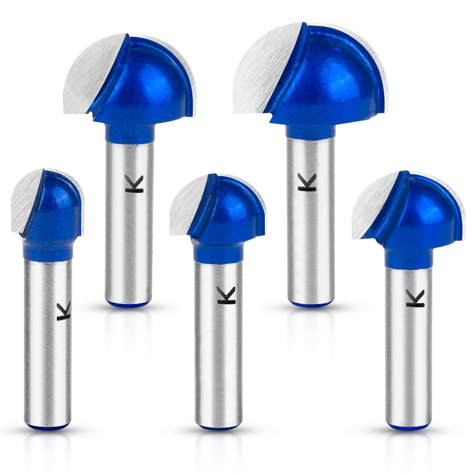 Set 7 Punte Fresa Per Legno In Metallo Duro - Frese A Rotonda 6-25,4 Mm Per Lavorazione Legno - Foto 11