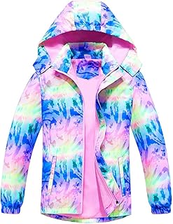 2025 - Chaqueta softshell para niña, chaqueta de lluvia para niños, chaqueta de entretiempo con forro polar, chaqueta transpirable con libros