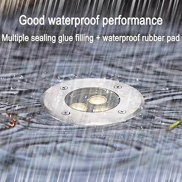 4PCS 照明 水中ランプ - 屋外用LED埋め込みライト - 超薄型RGB噴水景観照明、IP68防水丸型埋め込みスポットライト、水中池装飾照明Blue,AC 24V-3W
