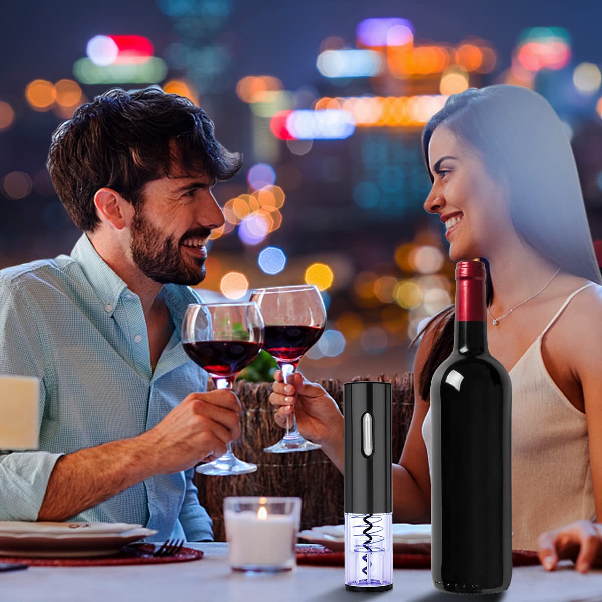 DASIAUTOEM Cavatappi Elettrico Ricaricabile Senza Filo Automatico One Touch per Vino Professionale