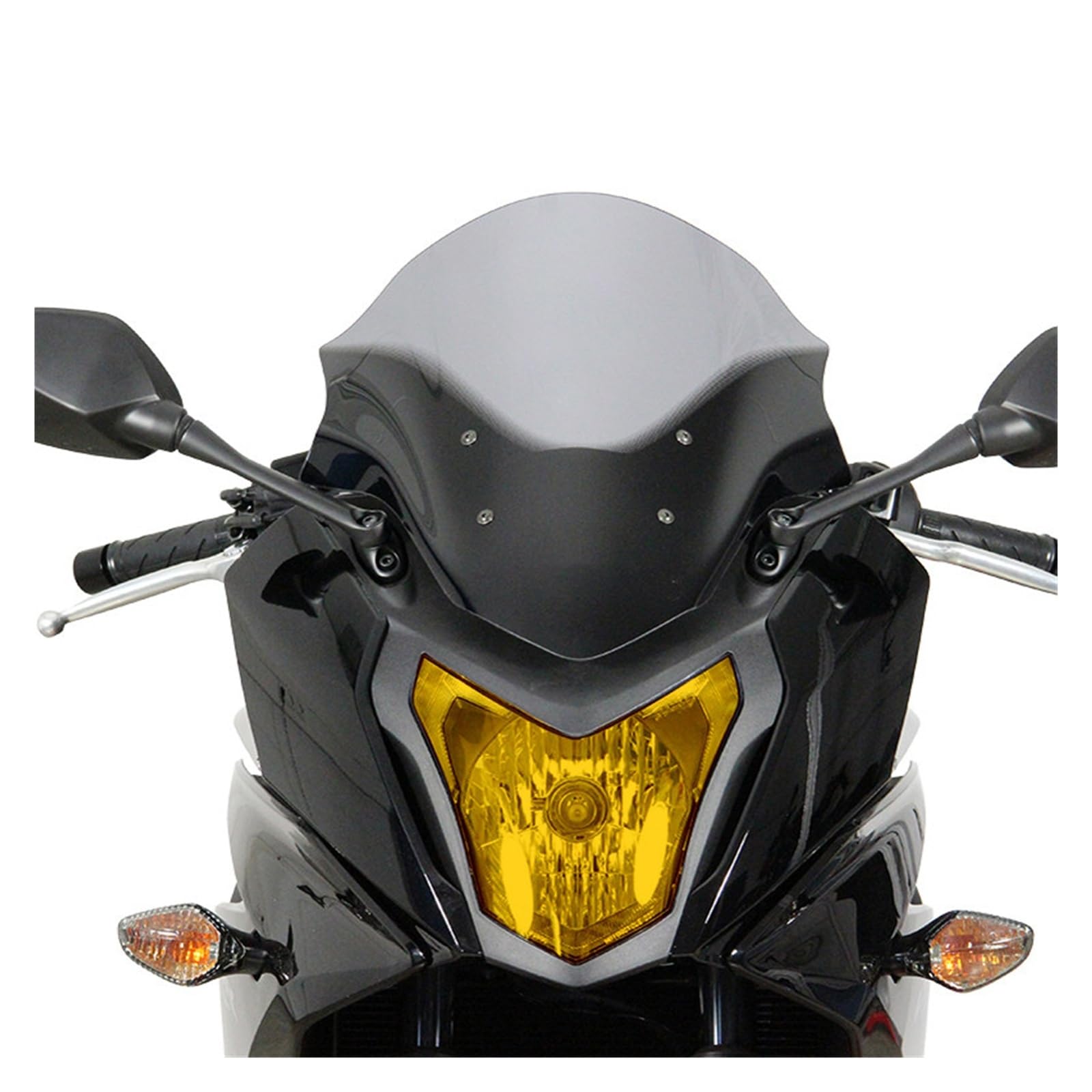 osłona reflektora motocykl Dla Honda CB500X CBR650F CB650F Reflektor Motocyklowy Osłona Ochronna, Folia Ochronna Zmieniająca Kolor, Soczewka Reflektora metalowy retro grill(Yellow)