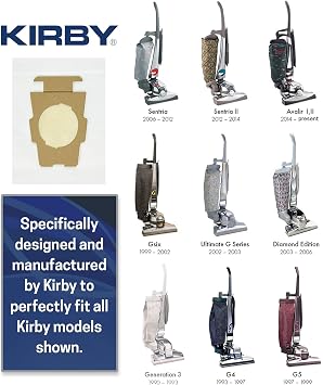 Kirby Micron Magic HEPA Filter Bags 2-Pack | Part #205811 | Genuine Kirby OEM | Fits Avalir, Sentria, G Series | F-Style & Twist-Style
