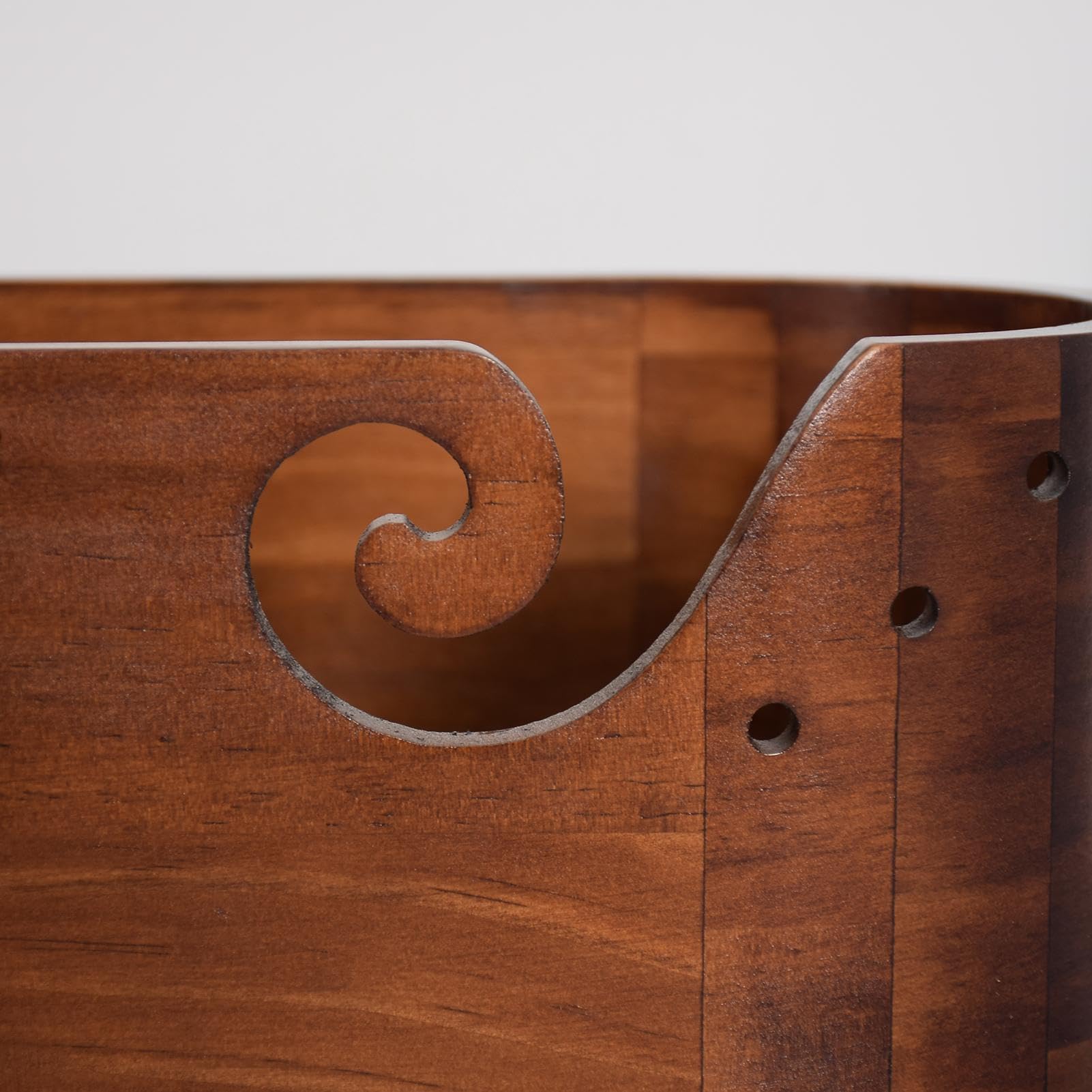 VAVPUP Wollgarnschale Mit Fadenschneider - Holz Garnhalter Für Strick- Und Häkelprojekte