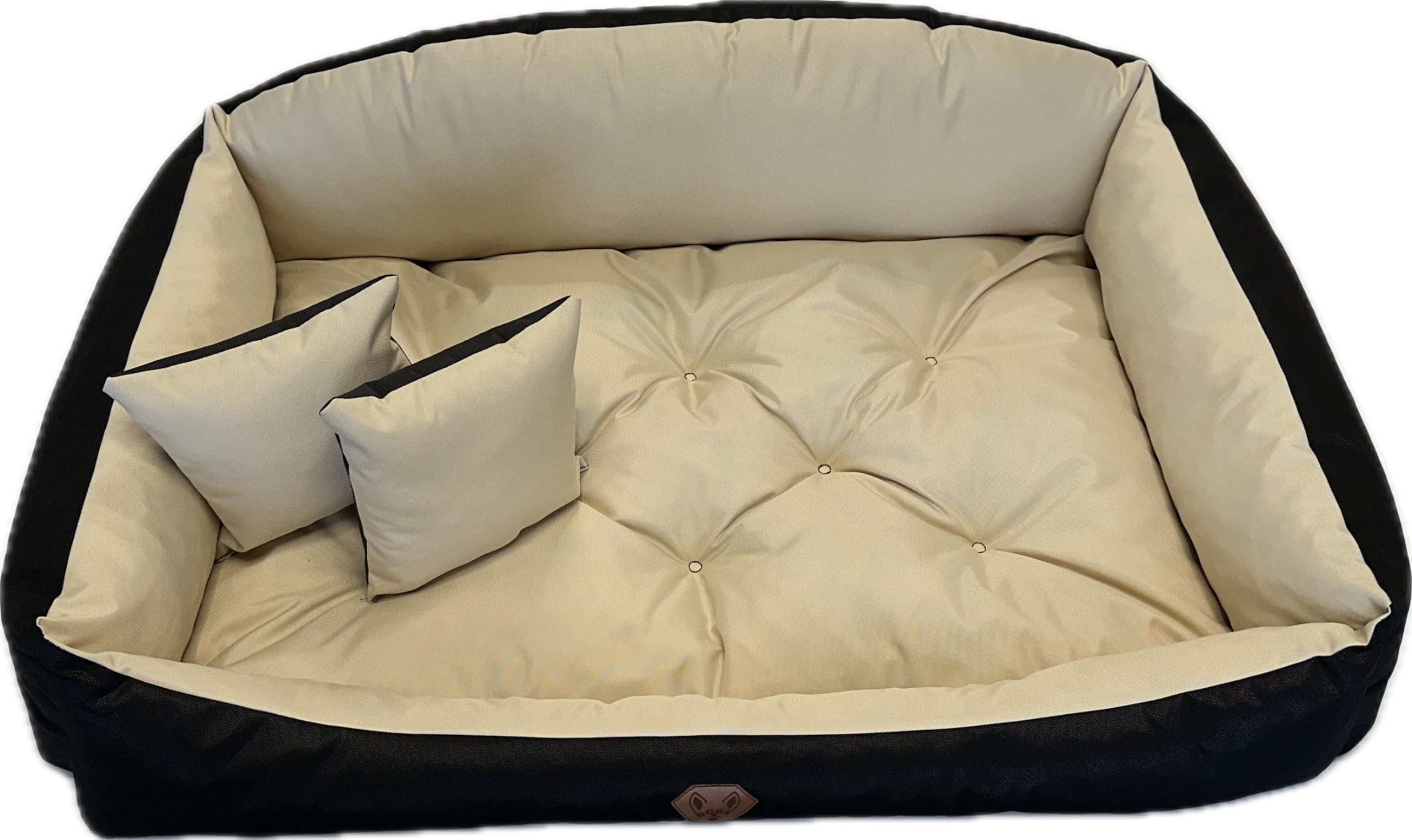 Dogs4Life Waschbar Orthopädisches Hundebett Hundekissen Hundesofa Hundekorb für Kleine Mittelgroße Grosse Hunde (L, Beige)