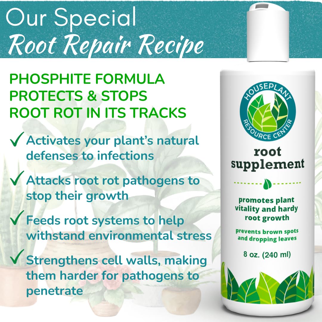 Root Rot Repair for Houseplants – Root Supplement & Recovery Drops for Overwatering or Shock | Heals Roots, Prevents Yellowing, Brown Spots & Dropping Leaves (8 oz)