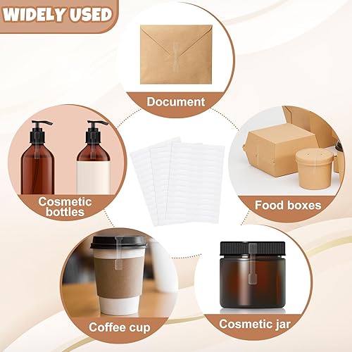 Miniatura 3 de Whaline 1008 sellos a prueba de manipulaciones, etiquetas transparentes a prueba de manipulaciones, calcomanías adhesivas transparentes resistentes