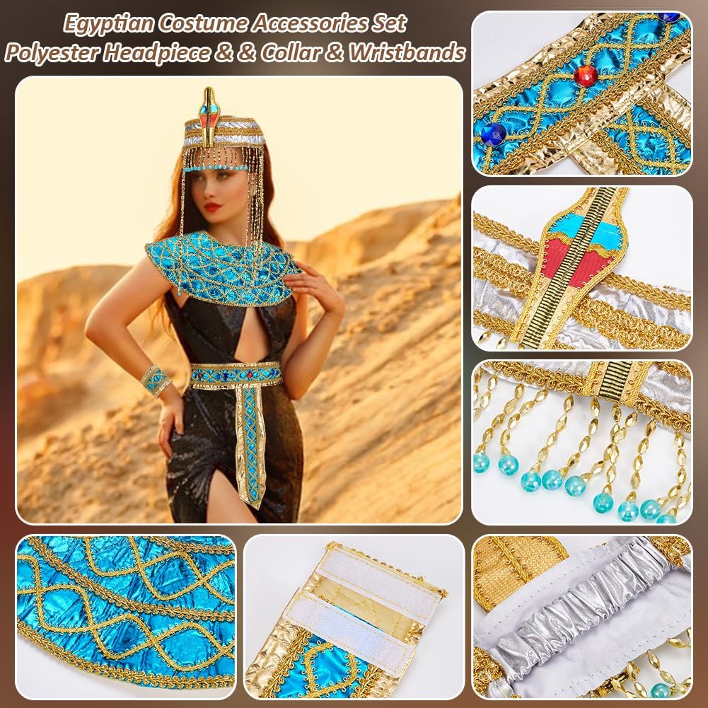 UNICRAFTALE Egyptian Costume Accessories for Women Snake Stretch Headband Headpiece for Halloween Cosplay Jewelry - Image 4