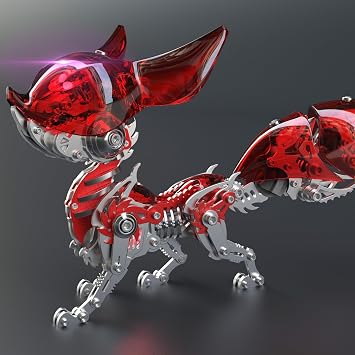 KonHaovF Colorful 3D Metal Puzzles for Adults Fox with Light, DIY 3D Mechanical Fox Metal Model Kits to Build for Adults with Tool, Desktop Model Kits Building Toys for Adults/Teens A