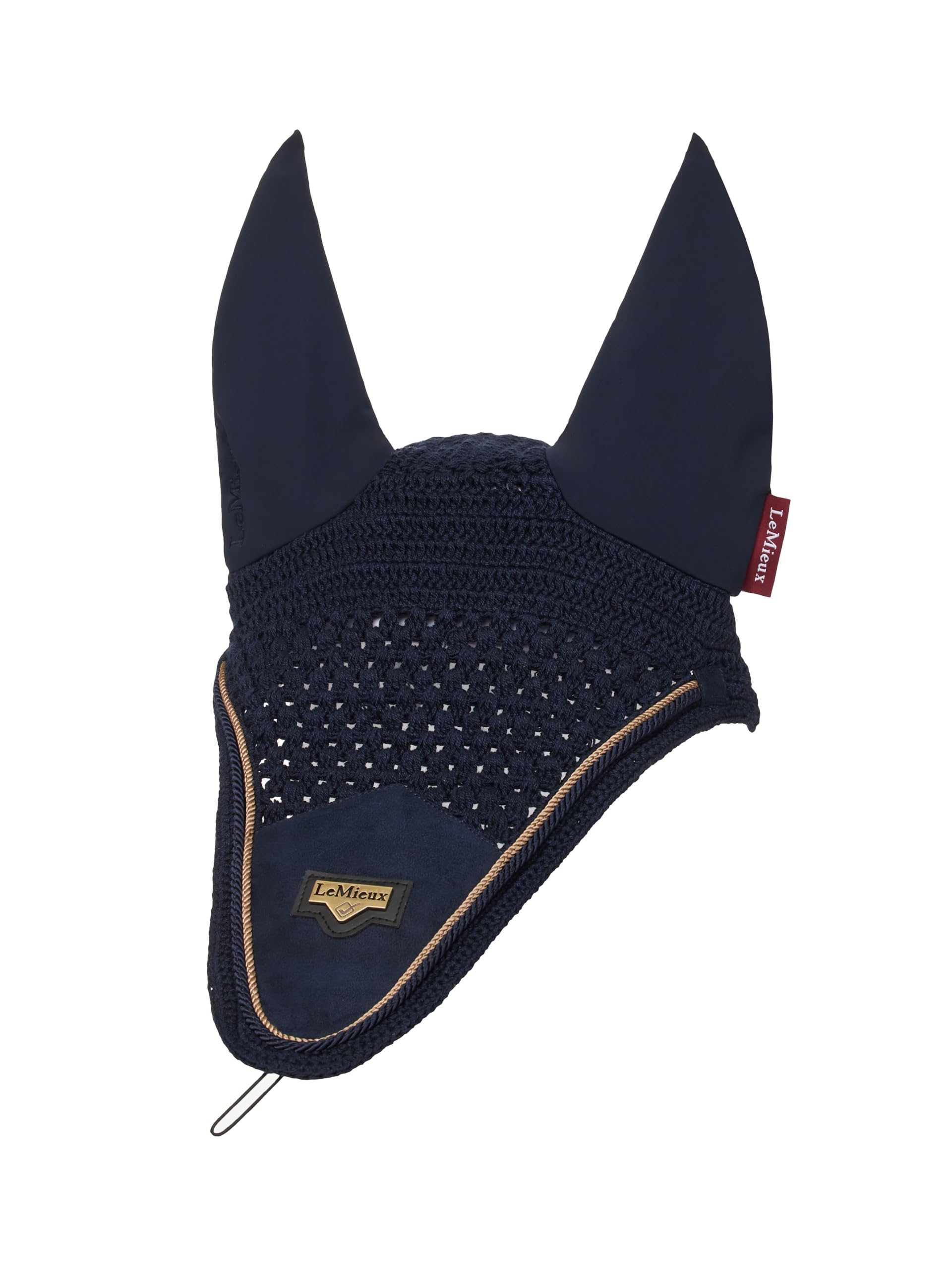 LeMieux Puissance Fly Hood - Elastic Tie & Button Attachment - Navy - Large