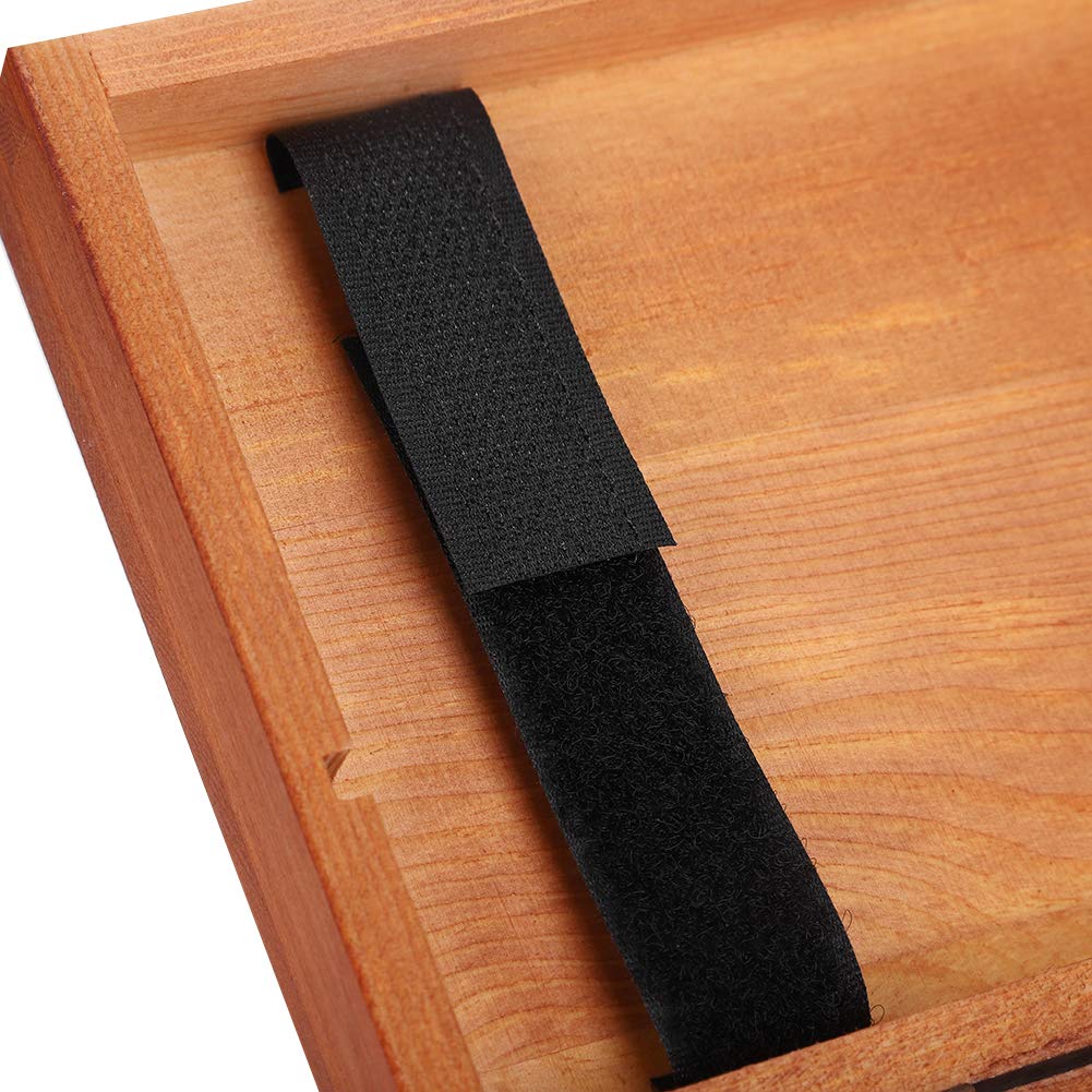 Caja de lápices de madera maciza con boceto tradicional, sin pintar, estuche de cepillo con cierre de bloqueo para almacenamiento de papelería para niños