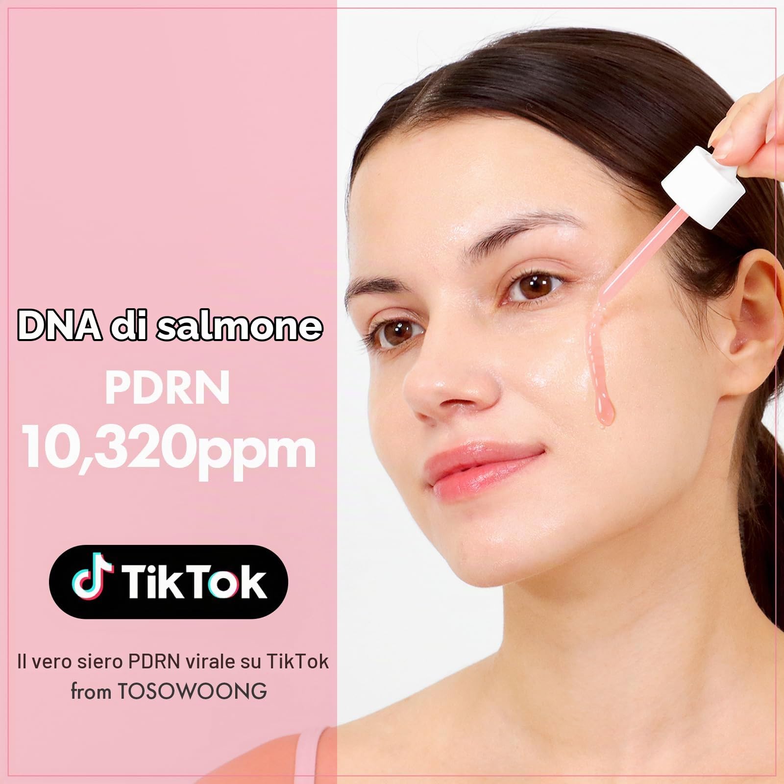 TOSOWOONG Duo Luminosità e Compattezza: Siero Pink Peptide 12 PDRN & Crema Gel PDRN Collagen per una Luminosità Giovanile