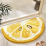 Ankah Fruit Tapis de bain mignons Rugs de salle de bains, particulièrement absorbant, très doux et rapide à sec qui convient pour la chambre d'enfant, salle de bain ou autre chambre, 17.7" x 31.5", Citron