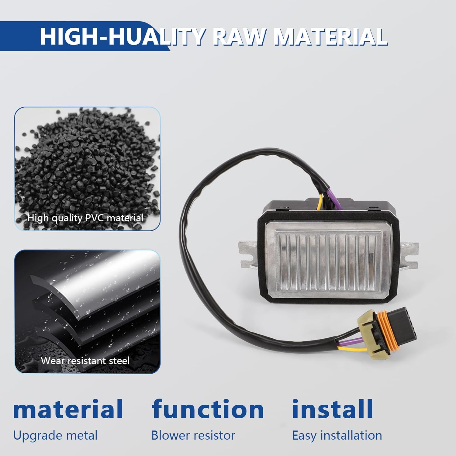 HVAC Blower Motor Resistor with Wire Harness for Buick Lesabre 2000-2005 for Pontiac Bonneville 2000-2005 for Cadillac Seville 1998-2004 DeVille 2000-2005 for Oldsmobile Aurora 2001-2003