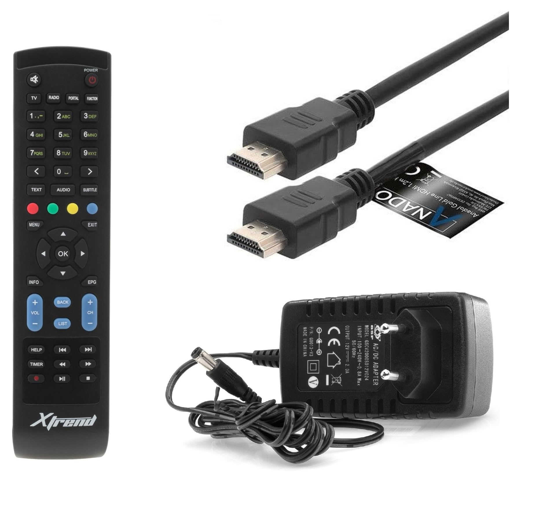 [TESTNOTE GUT *] Xtrend 7100 V2 E2 Linux HD Kabelreceiver & DVB-T2 Receiver mit Aufnahmefunktion + Anadol HDMI Kabel - YouTube, Netzkino, ARD ZDF Mediathek, HBBTV, Internetradio, CI Modulschacht