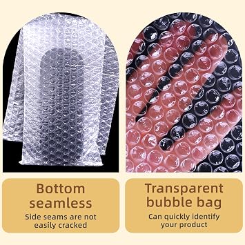 Bubble Pouches 100 Pack 8 x 10 Inch Clear Double-Wall Bags | Clear Double-Wall Bubble Pouches Cushion Fragile China and Electronics, Ideal for Shipping, Moving and Storage