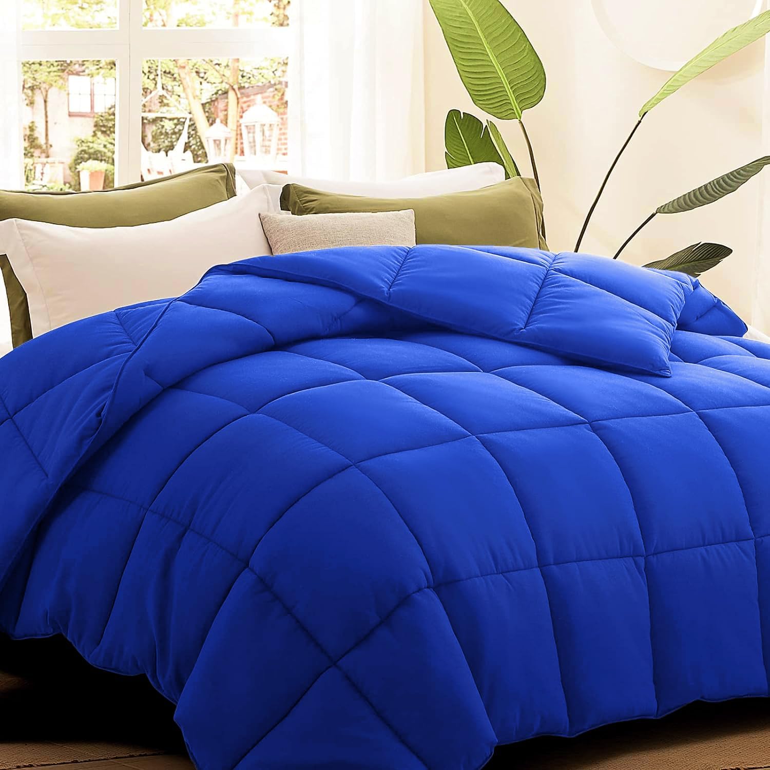 All Season Comforter Queen Size Soft Quilted Down Alternative