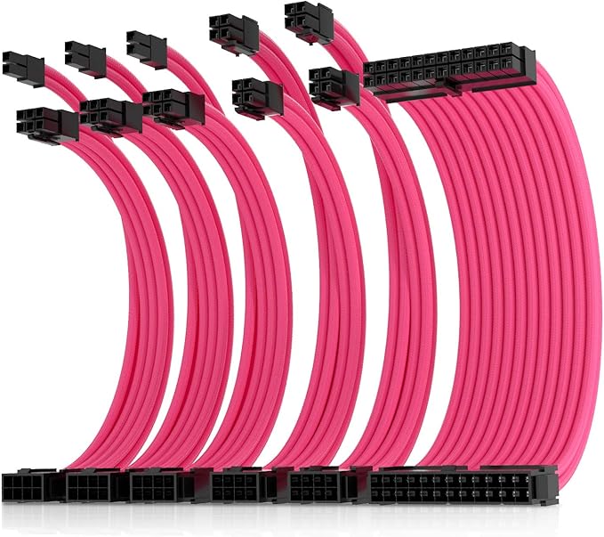 AsiaHorse Aktualisierung 16AWG Sleeved Cable Kit für PC/GPU/CPU, PSU