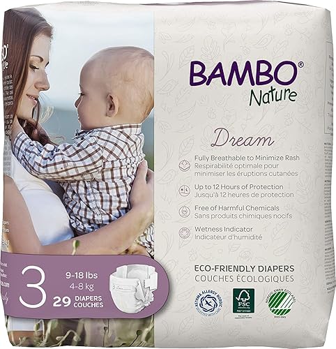 Bambo Nature Pañales prémium para bebé, embalaje francésinglés, talla 3, 29 unidades