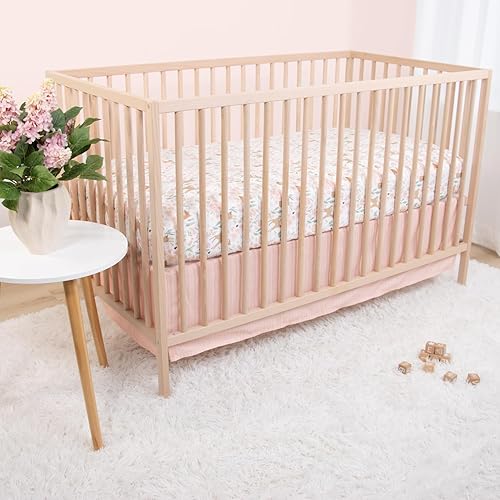 Miniatura 6 de The Peanutshell Juego de ropa de cama de cuna para niñas bebés, bosque de cuento de hadas, juego de 3 piezas