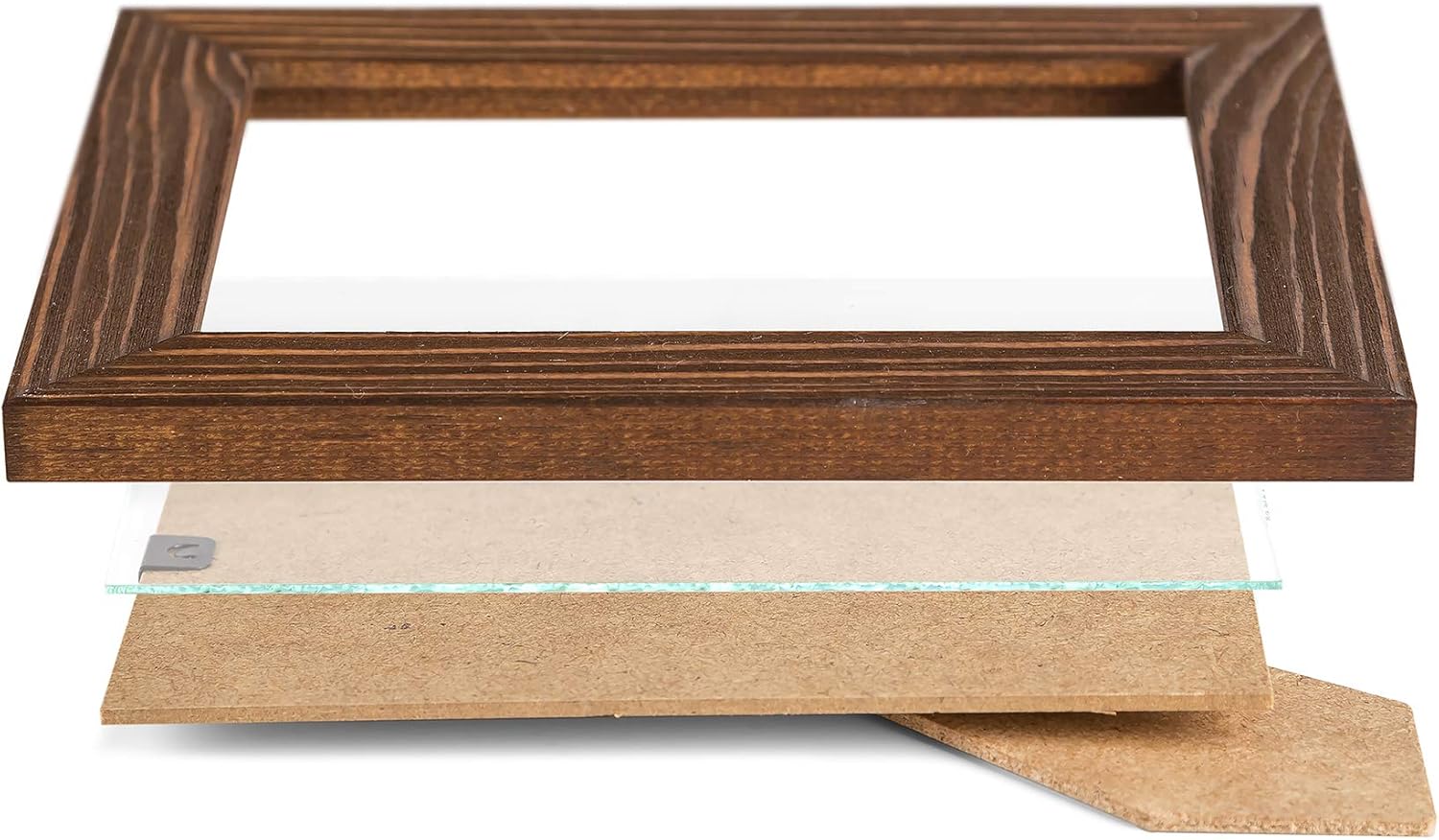 Rustic Wooden Picture Frame 4x6 Inch - Set of 2-100% Natural Eco Barn Wood with Real Glass - Made for Wall Hanging and Tabletop Display - Honey Brown - Image 4